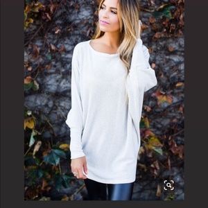 NWT Oversized Off Shoulder Knit Sweater Tunic